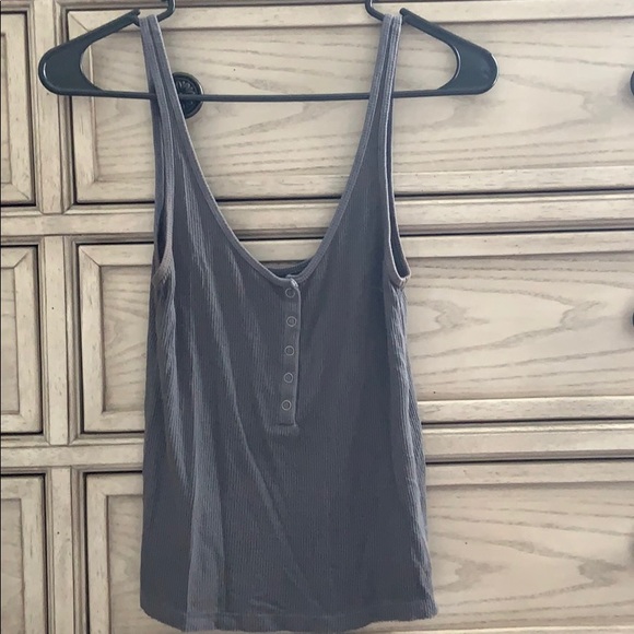 gray tank top with 5 buttons!! - Picture 1 of 2